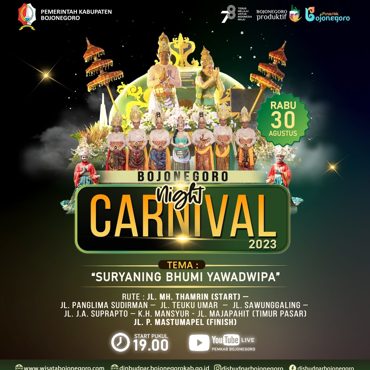 Nigh Carnival 2023<BR>Pawai Budaya Nigh Carnival dalam rangka Peringatan HUT Kemerdeka'an RI Ke-78 Tahun 2023